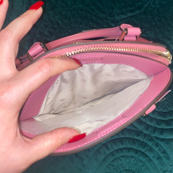 Kate Spade Sylvia Medium Dome Satchel Crossbody Bag-Blustery Pink - Picture 8 of 11